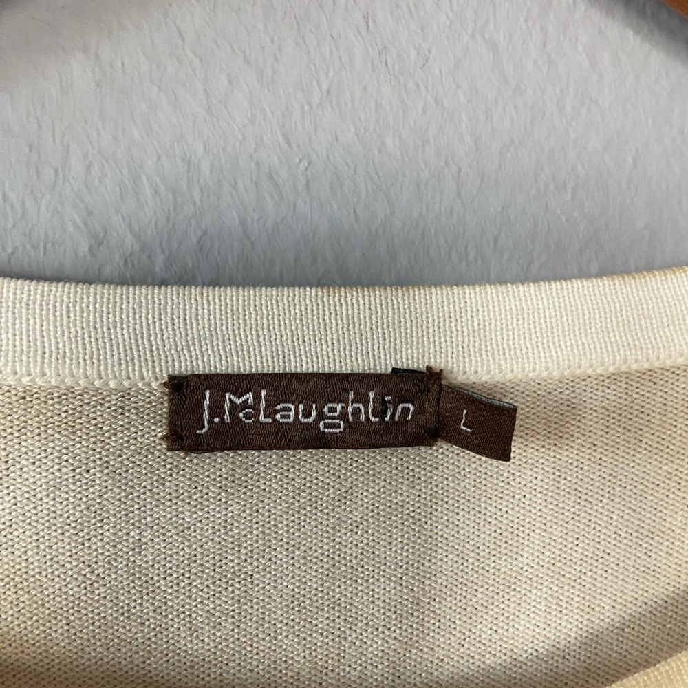 🛑SOLD J. McLaughlin Lenny Equestrian Sweater in Sand Women’s Large - Picture 10 of 10